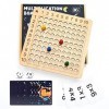 Wisplye Tableau de Multiplication, Montessori Jeux de Plateau de Multiplication en Bois, Jouets éducatifs préscolaire pour En