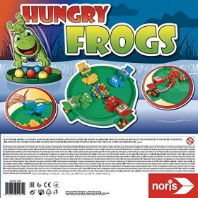 Noris Hungry Frogs, Le Jeu Amusant pour Petits et Grands, pour Les Enfants à partir de 4 Ans, 606061859, Multicolore