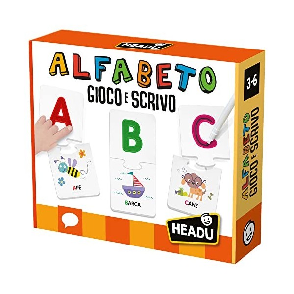 Headu- Alfabeto Jeu & Écrif Italy éducatif, IT29600, Multicolore
