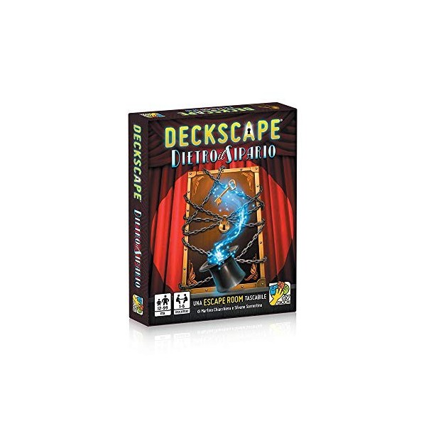 DV Giochi DVG5703 Deckscape-Derrière Le Sipario-Una Escape Room Tascabile-Edition Italienne, Multicolore,