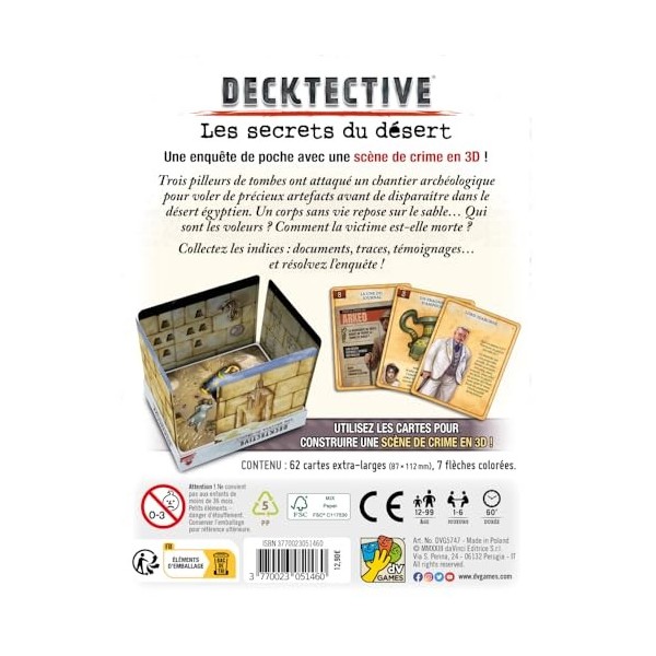 Decktective - Les Secrets du désert - Jeu denquête - Super Meeple