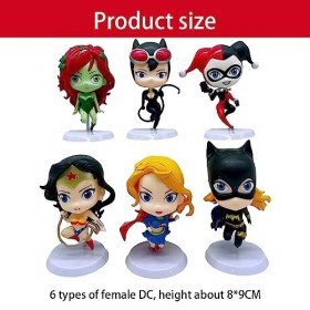 Miotlsy Figures Set Cake Topper,6PCS Décorations de Gâteaux,poison ivy,Mini Figurine pour Garçons et Enfants Fêtes Dannivers