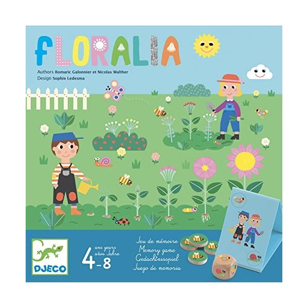 DJECO- Juego Floralia Jeux dhabileté, 38573, Multicolore