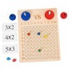 Honeyboy Jeu de Plateau de Multiplication - Jeu de société de Multiplication Montessori,Table Math Manipulatives Game for Kid