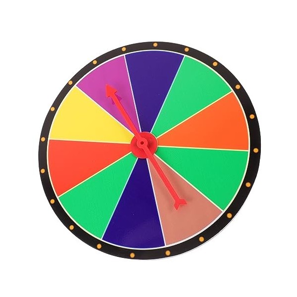 ibasenice Articles De Fête Plateau Tournant Roue Jeu Prop Roue De Prix Accessoires De Jeu De Société Prix Roue Fortune Rotati