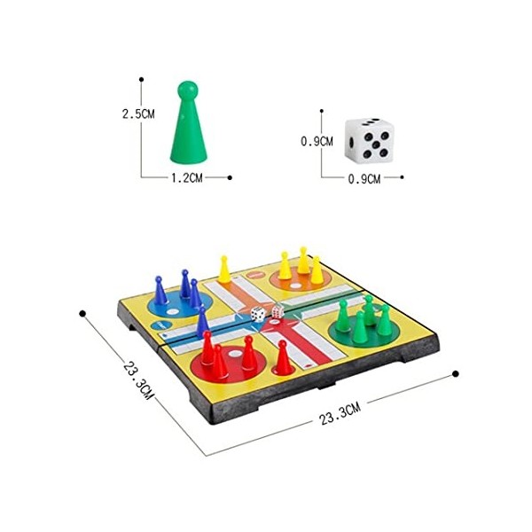 Uteruik Ludo Kit de Voyage magnétique Pliable 23,3 cm