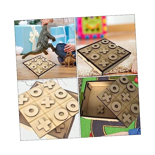 Toyvian 1 Jeu De Puzzle DÉchecs pour Tout-Petits Cadeaux pour Tout-Petits Jeu De Société Tic-Toe Puzzles De Numéros pour LI