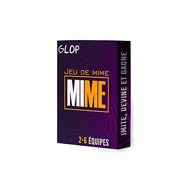 Glop Mime - Jeu de Mimes - Jeux de Société Adulte, Familles et Enfants + 8 Ans - Jeux de Plateau - Jeu dambiance - Cadeau