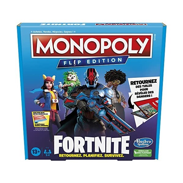 Monopoly : édition Fortnite, jeu de plateau inspiré du jeu vidéo Fortnite -  Monopoly