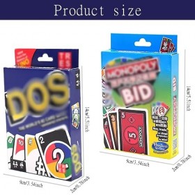2PCS Jeux De Cartes, BLD Monopoly Jeu De Societe ，Jeu De Dos Cartes Familial Jeu De Cartes à Jouer Rapide pour 2-5 Joueurs Je