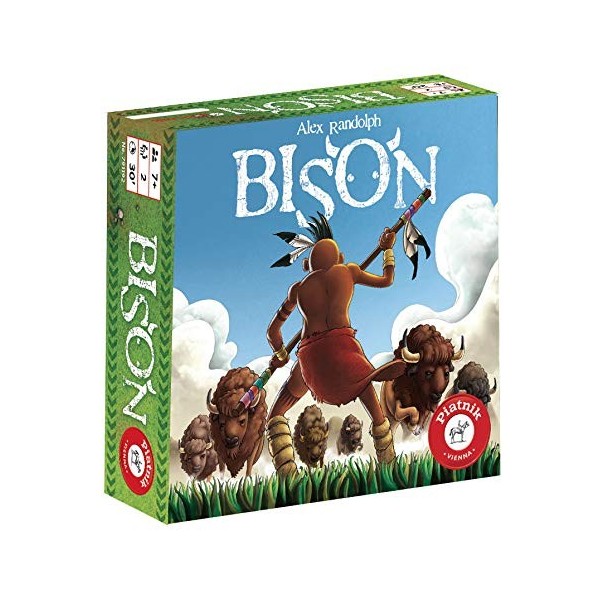 PIATNIK - Bison - Jeu déchec avec des Bisons, des Chiens et Un Indien - Jeu de stratégie pour 2 Personnes - 7911