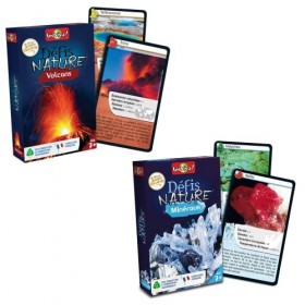 Bioviva - Défis Nature -Lot de 2 Jeux Défis Nature Les Volcans et Les Minéraux - Jeux de société ludique - Jeux Bienveillants