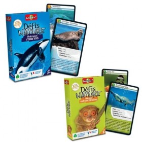 Bioviva - Défis Nature - Lot de 2 Jeux Défis Nature Animaux Extraordinaires et Animaux Marins - Jeux de société ludique - Jeu