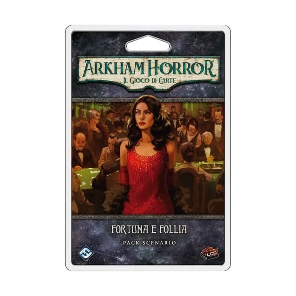 Asmodee - Arkham Horror Le Jeu de Cartes: Chance et Folie - Expansion Jeu de Cartes, Edition en Italien