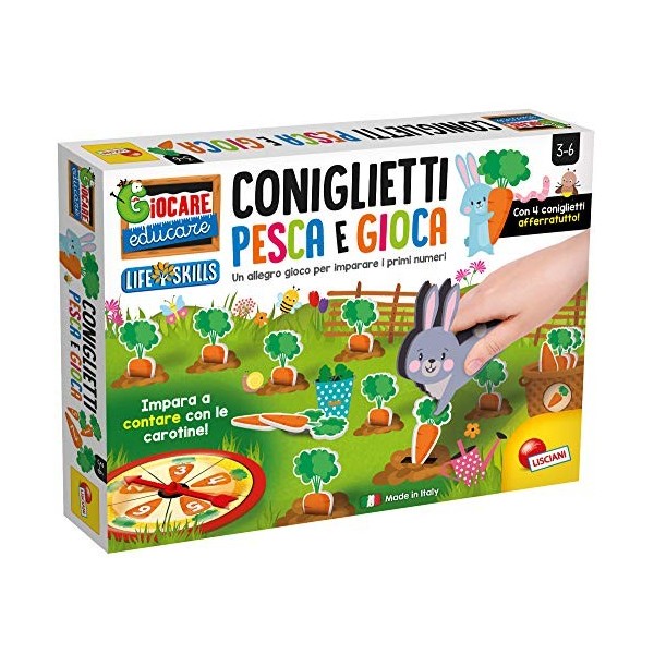 Lisciani Giochi - 76789 - Jouer Educare Pêche et Jeu Lapins et Numéros Jeux pour Enfants