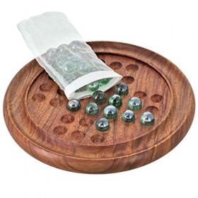 Royal Handicrafts Wooden Solitaire Board Game 9" 