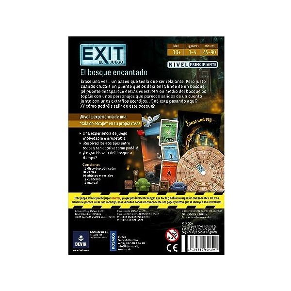 Devir- Exit 16 Le Jeu : la forêt enchantée, BGEXIT16, Multicolore