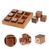 Toyvian 1 Set XO Échecs Jouets pour Enfants Jeu De Société en Bois Jouet en Bois Kidcraft Playset Jouets pour Voyage Orteil e