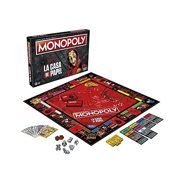 Monopoly La CASA de Papel, Jeu de société de Plateau, à partir de 16 Ans, de 2 à 6 Joueurs, Version française