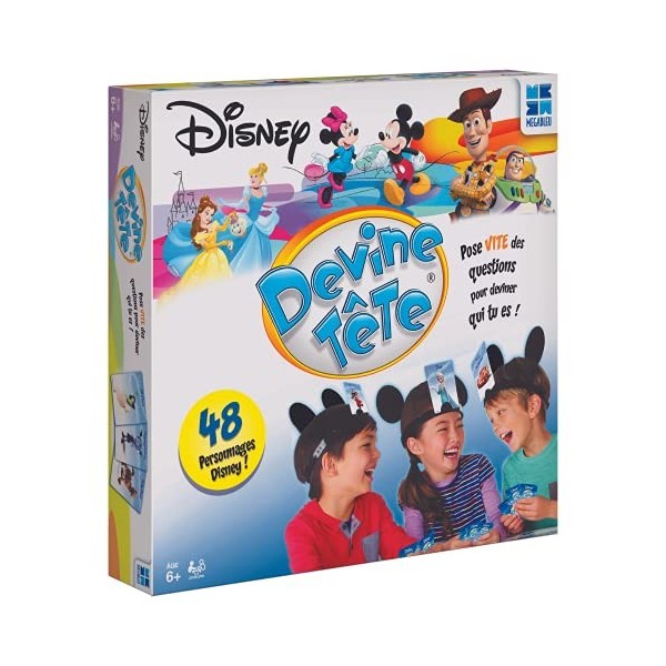 Megableu- Disney All Other Tête-Version, 48 Personnages-Jeu de Société Délirant-Cartes à Deviner-A Jouer en Famille ou Entre 