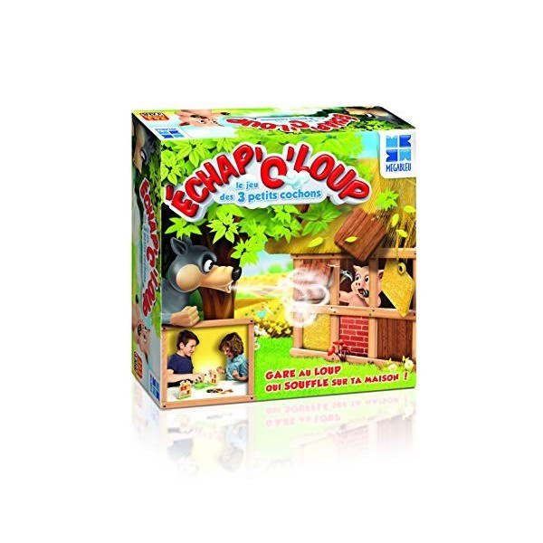 Megableu- Jeu daction-ECHAP O Loup, Le Jeu des 3 Petits cochons - 678004, Multicouleurs