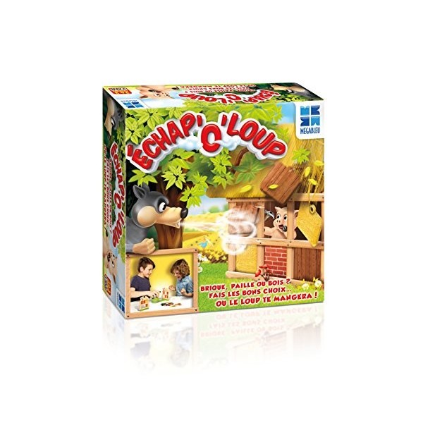 Megableu- Jeu daction-ECHAP O Loup, Le Jeu des 3 Petits cochons - 678004, Multicouleurs