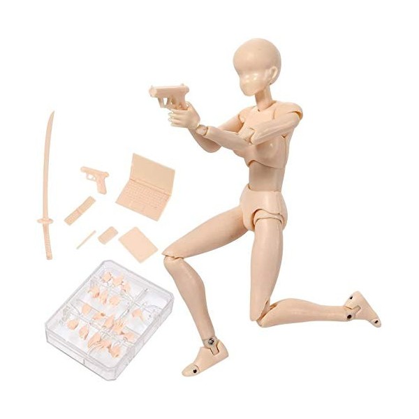 Action Figures Body-Kun DX & Body-Chan DX Figurine en PVC pour S H Figuarts avec boîte pour artiste couleur chair, femelle 