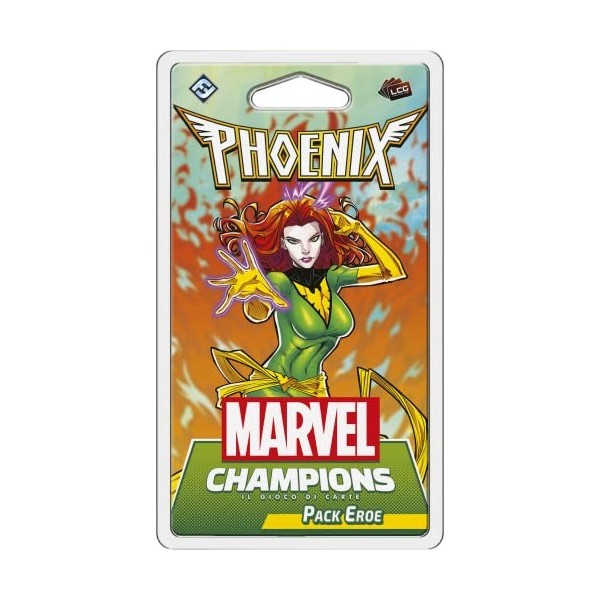 Asmodee - Marvel Champions Le Jeu de Cartes: Phoenix - Expansion, Pack Héros Phénix, Edition en Italien