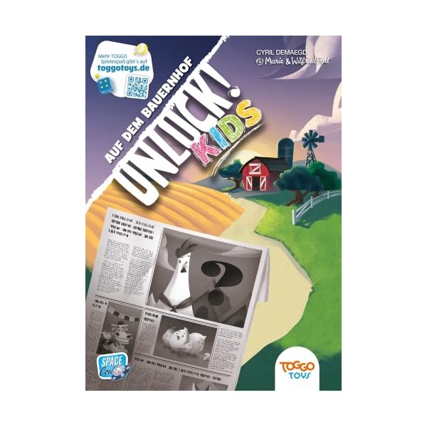 Space Cow - TOGGO Toys - Unlock! Kids - À la Ferme - Jeu denfant - Jeu de Puzzle - 1 à 4 Joueurs - À partir de 6 Ans - 20 Mi