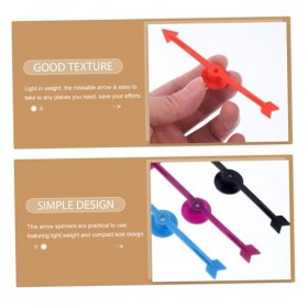 WHAMVOX 12 Pièces Plateau Tournant Jouets Flèches Accessoires Filateurs Jeu Flèches Rotatives Jeu Filateurs Bureau Flèche Jou