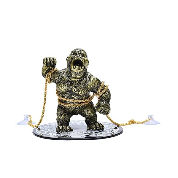 YJHWLF Gorilla Figurine King Kong - Modèle Gorilla - Jouet artificiel réaliste en PVC - Cadeau - Avec tapis de voiture et cha