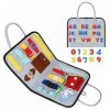Simpolor Busy Board Jouet de voyage pour tout-petits 1, 2, 3, 4 ans, 15 en 1 Montessori Sensorik Jouet pour tout-petits 1-3, 
