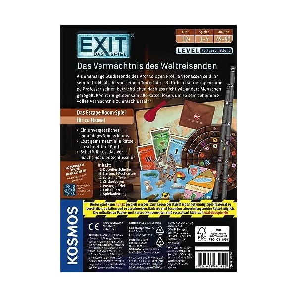 EXIT® - Das Spiel: Das Vermächtnis des Weltreisenden