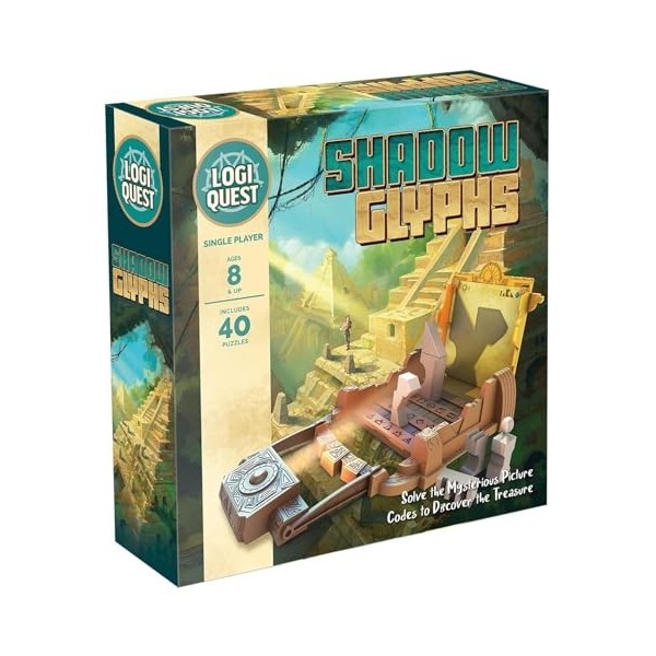 Asmodee Editions, Logiquest: Shadow Glyph, Board Game, Ages 8+, 1 Players, 20 Minutes Playing Time Multicolor ASMLQSHA01EN