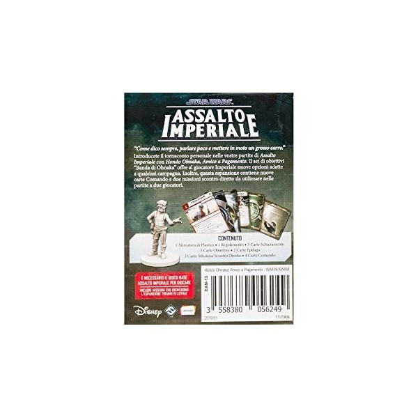 Asmodee Star Wars Assaut impérial : Hondo Ohnaka Pack Mercenaires Miniature Expansion Italien, 9053, Multicolore