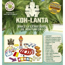 Educa - Koh-Lanta Nouvelle Version Le Flambeau Infernal. Nouvelle Version de ce Jeu de Societé. Jeux de Plateau pour garçons 