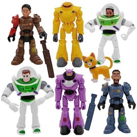 DGTSYAL Figurines, 7 pièces Buzz Lightyear Figurines daction 7.2-15.5 cm Gâteau Topper, interagit avec dautres Figurines et