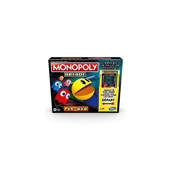 Monopoly Arcade Pacman - Jeu de Societe - Jeu de Plateau - Version française, Multicolore, L