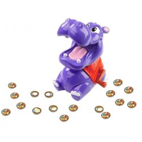 Hippo Rigolo - Jeux de Société Enfants - A Partir de 4 Ans - Jeu Rigolo - Devine les Aliments que Tu Vas Piocher ou Nourris l