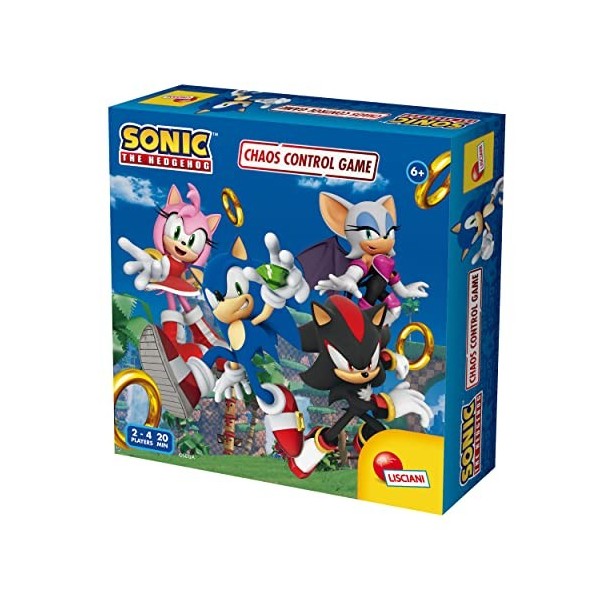 Lisciani - Sonic Chaos - Jeu de Parcours - Jeu de Société Familial - Personnages de Sonic - 2 à 4 Joueurs - Pour Enfants à Pa