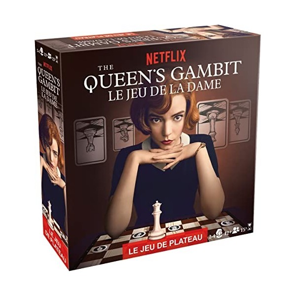 Mixlore | Netflix The Queens Gambit Le Jeu de la dame Le jeu de plateau | Jeu déchecs | À partir de 12 ans | 2 à 4 joueurs