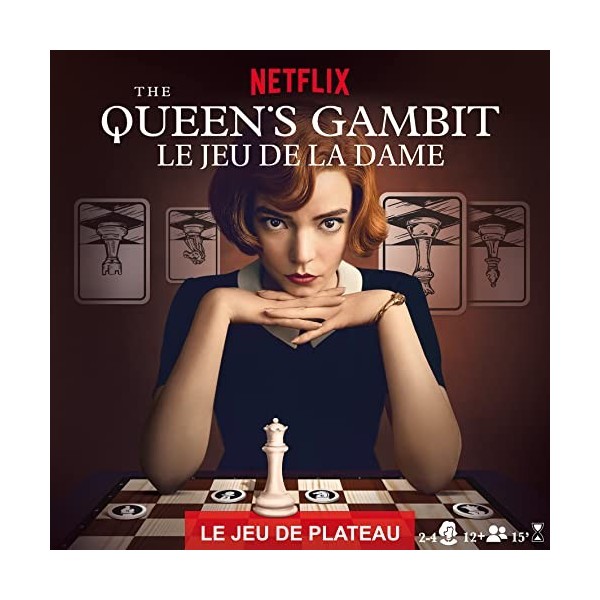 Mixlore | Netflix The Queens Gambit Le Jeu de la dame Le jeu de plateau | Jeu déchecs | À partir de 12 ans | 2 à 4 joueurs