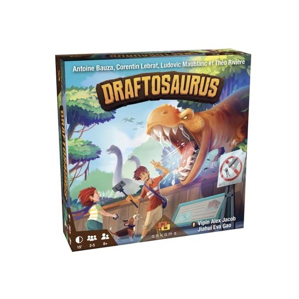 Ankama Draftosaurus Jeu de société - Jeu de Meeples - 8 Ans et Plus