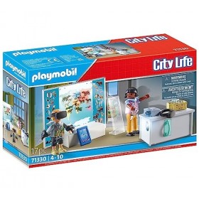 Playmobil City Life 71330 Classe avec réalité augmentée, avec Un projecteur, Deux Personnages, des Accessoires et des Casques