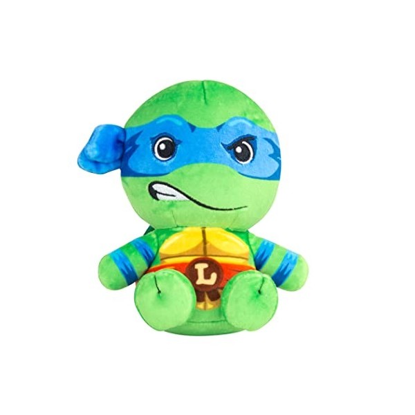 Club Mocchi Mocchi Tomy - Peluche Tortues Ninja Leonardo 15 cm- Peluches TMNT à Collectionner - Jouets sous Licence Officiell