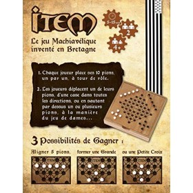 ITEM® jeu de société de stratégie pour 2 joueurs en bois massif aux normes CE, inventé en Bretagne exclusivité marque françai