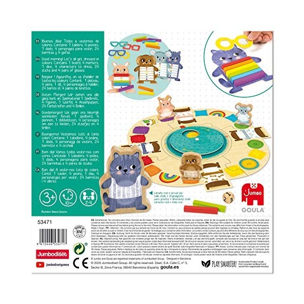 Goula Dress-Up Game - Premier Jeu de société coopératif sur Les Couleurs pour Enfant dès 3 Ans 53471