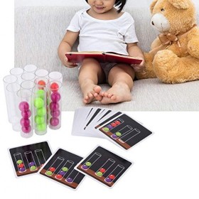 Jouet dinférence Logique Jeu de essai, Jeu de Classification des Tubes Jouet éducatif Precoce avec 54 Card Jouet Cadeau pour
