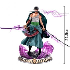 Miotlsy Anime Roronoa Zoro Figure,Figurine Anime Trois Couteaux Big Thousand World Collection de Figurine Animations Characte