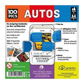 100 PICS 20208049 Jeu de quizz Voiture Jeu éducatif pour Toute la Famille Jeu de Voyage pour Adultes et Enfants à partir de 6